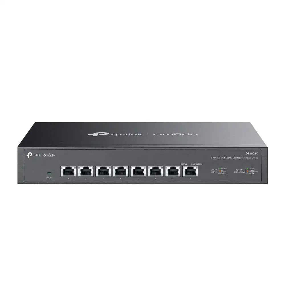 Omada 8-Port 10G Unmanaged Desktop/Rackmount Switch DS1008X Omada 8-Port 10G Unmanaged Desktop/Rackmount Switch DS1008X