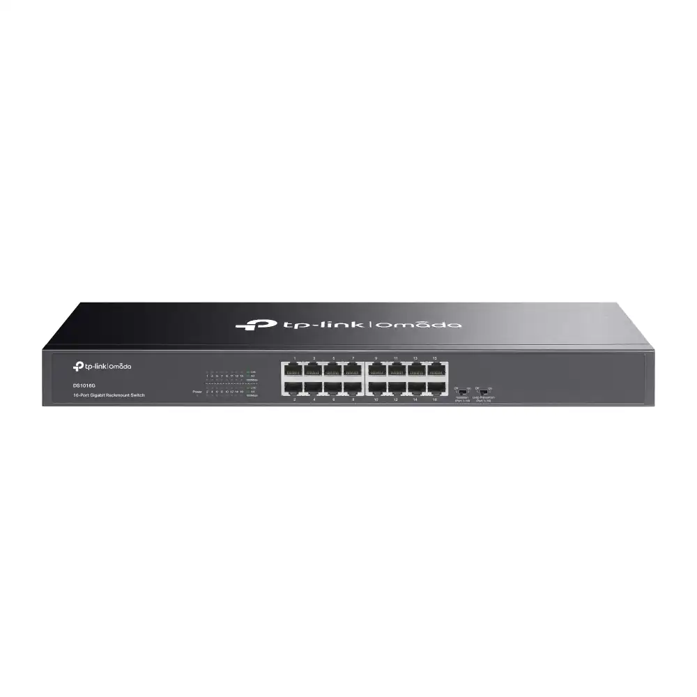Omada 16-Port Gigabit Unmanaged Rackmount Switch DS1016G Omada 16-Port Gigabit Unmanaged Rackmount Switch DS1016G
