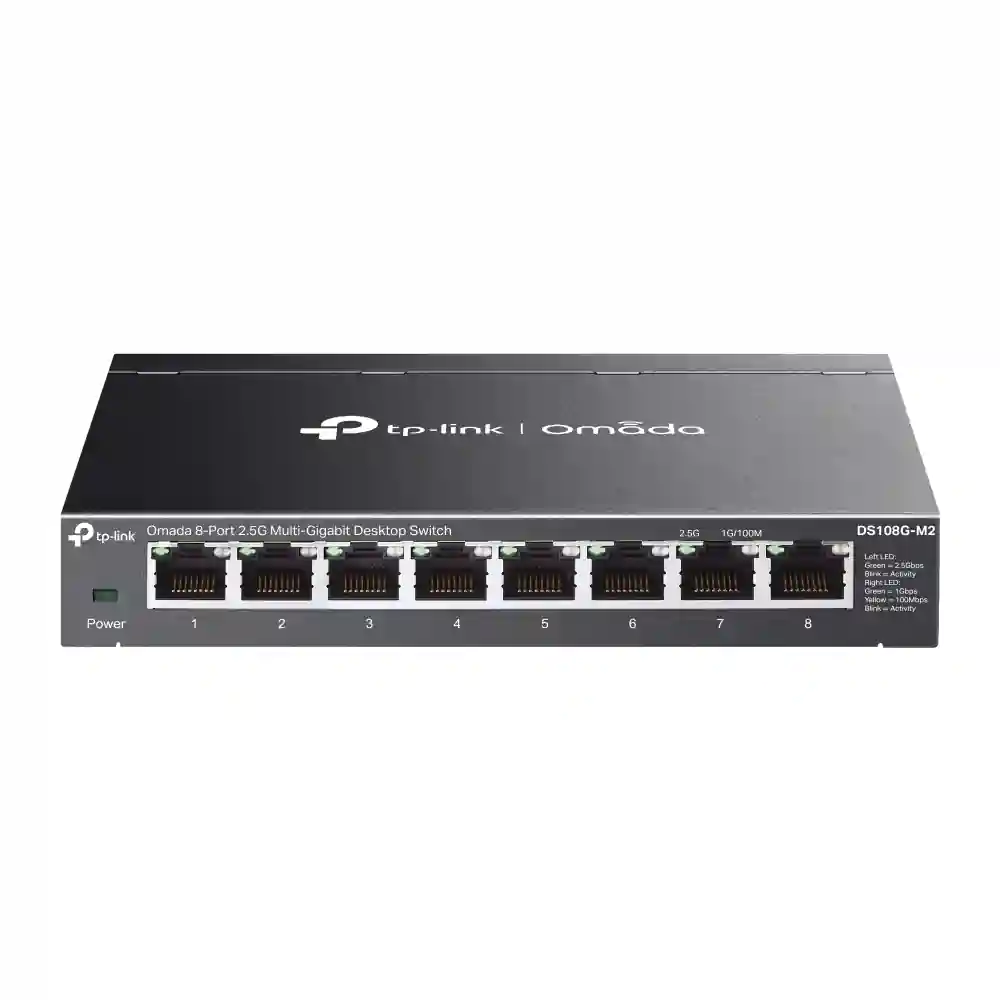 Omada 8-Port 2.5G Multi-Gigabit Unmanaged Desktop Switch DS108G-M2
