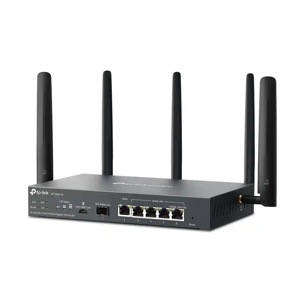 Omada 4G+ Cat6 AX3000 Gigabit VPN Router ER706W-4G