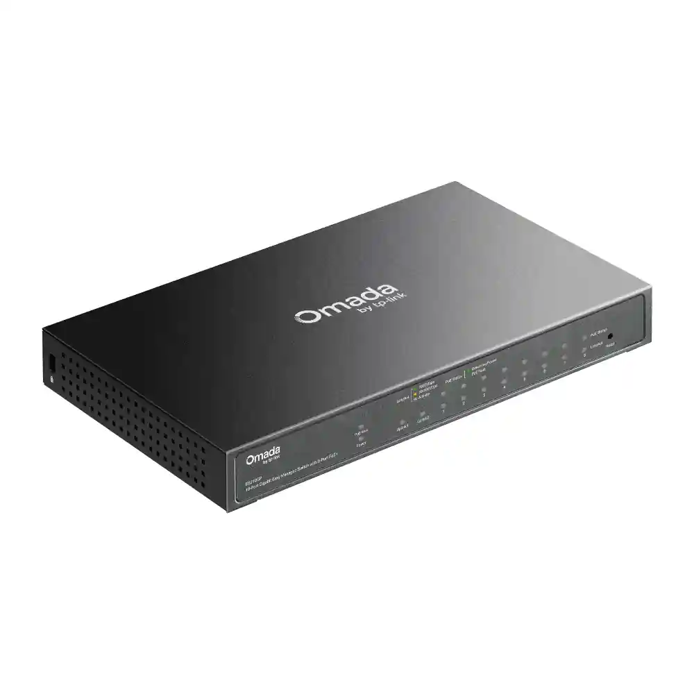 Omada 10-Port Gigabit Easy Managed Switch with 8-Port PoE+ ES210GP