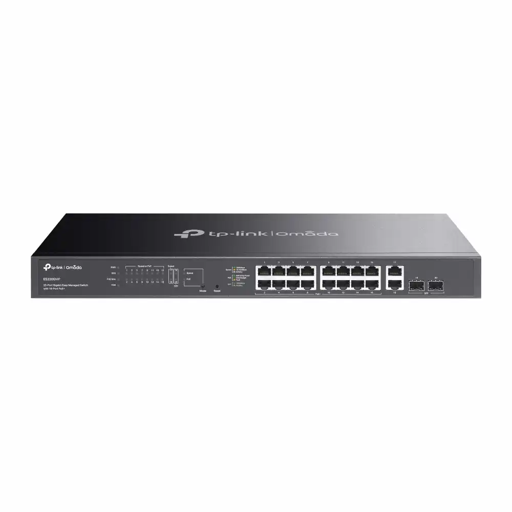 Omada 20-Port Gigabit Easy Managed Switch with 16-Port PoE+ ES220GMP