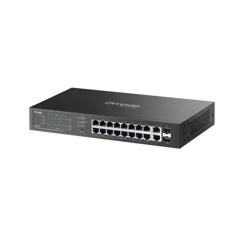 Omada 20-Port Gigabit Easy Managed Switch with 16-Port PoE+ ES220GP