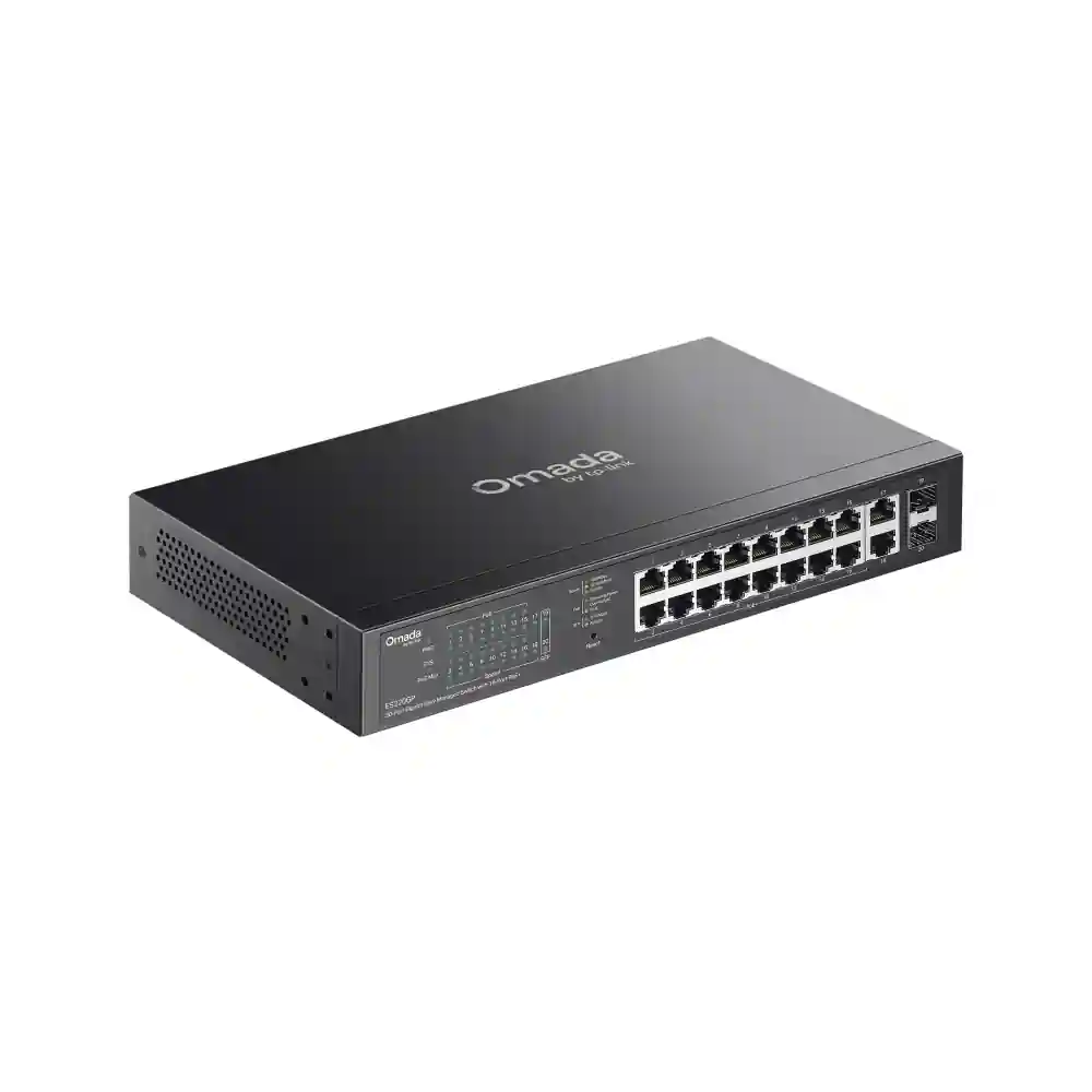 Omada 20-Port Gigabit Easy Managed Switch with 16-Port PoE+ ES220GP