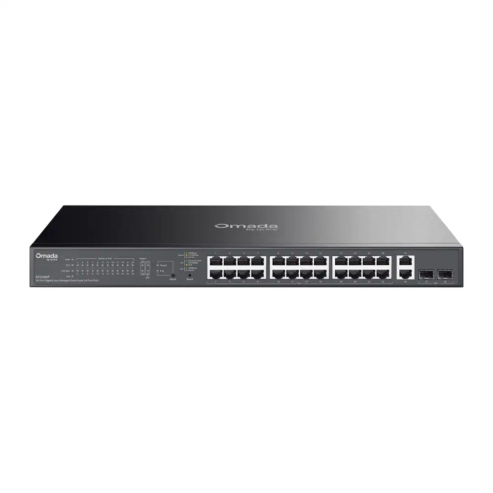 Omada 28-Port Gigabit Easy Managed Switch with 24-Port PoE+ ES228GP
