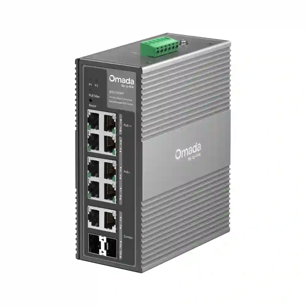 Omada 10-Port Gigabit Industrial Easy Managed Switch with 6-Port PoE+ and 2-Port PoE++ IES210GPP