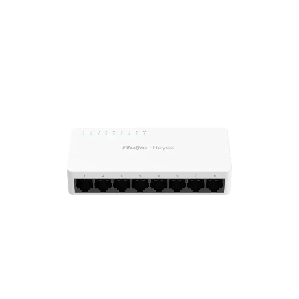 Reyee 8-Port 10/100 Mbps Unmanaged Non-PoE Switch RG-ES08F