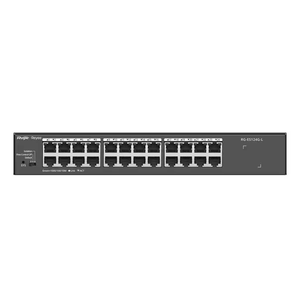 Reyee 24-Port 10/100/1000 Mbps Unmanaged Non-PoE Switch RG-ES124G-L