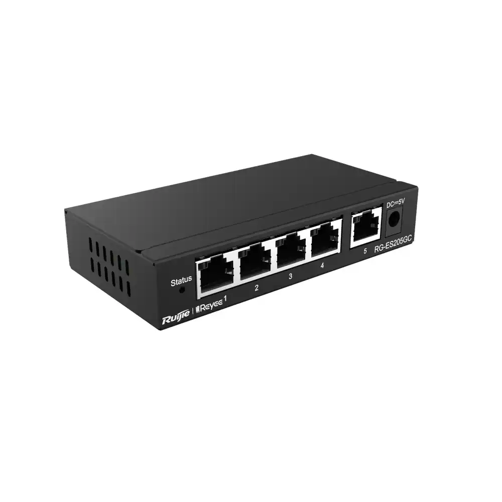 Reyee 5-Port Gigabit Smart Cloud Managed Non-PoE Switch RG-ES205GC Reyee 5-Port Gigabit Smart Cloud Managed Non-PoE Switch RG-ES205GC