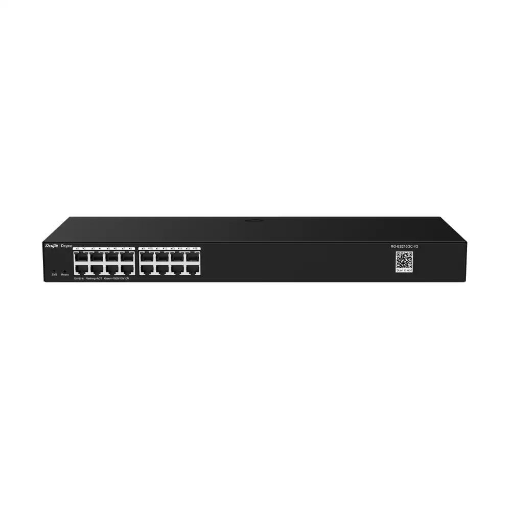 Reyee 16-Port Gigabit Smart Cloud Managed Non-PoE Switch RG-ES216GC-V2 Reyee 16-Port Gigabit Smart Cloud Managed Non-PoE Switch RG-ES216GC-V2