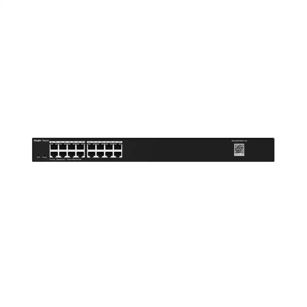 Reyee 16-Port Gigabit Smart Cloud Managed Non-PoE Switch RG-ES216GC-V2
