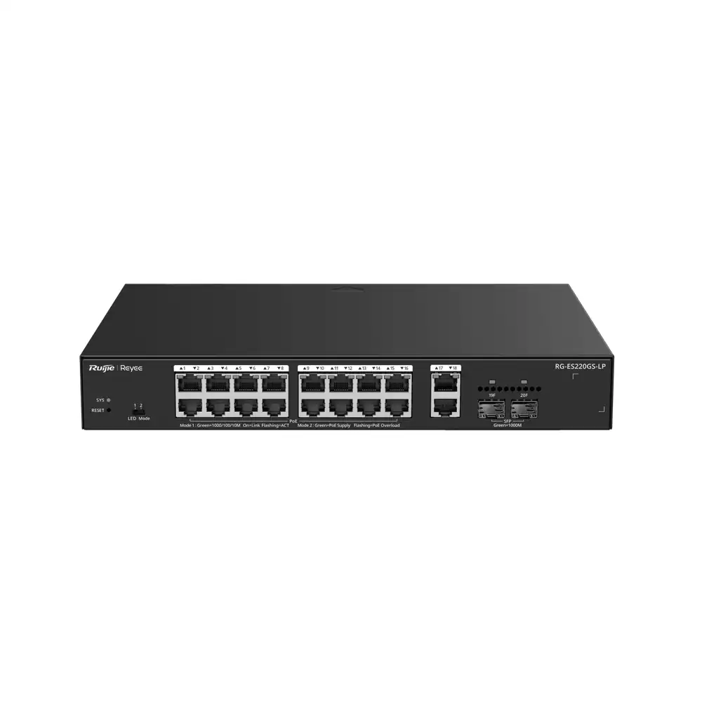 Reyee 20-Port Gigabit Smart Cloud Managed PoE Switch RG-ES220GS-LP