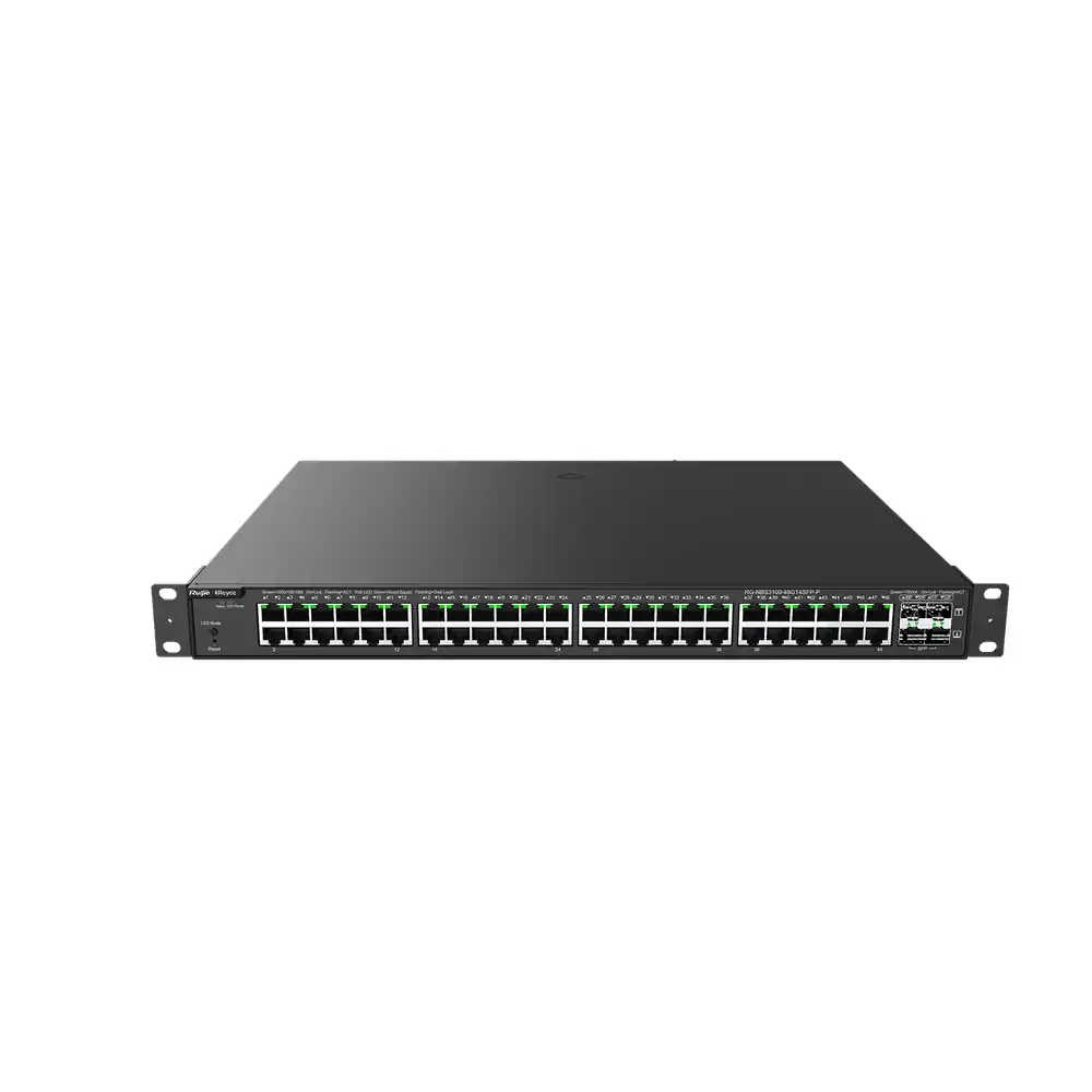 Reyee 52-Port Gigabit Layer 2 Cloud Managed PoE Switch RG-NBS3100-48GT4SFP-P Reyee 52-Port Gigabit Layer 2 Cloud Managed PoE Switch RG-NBS3100-48GT4SFP-P