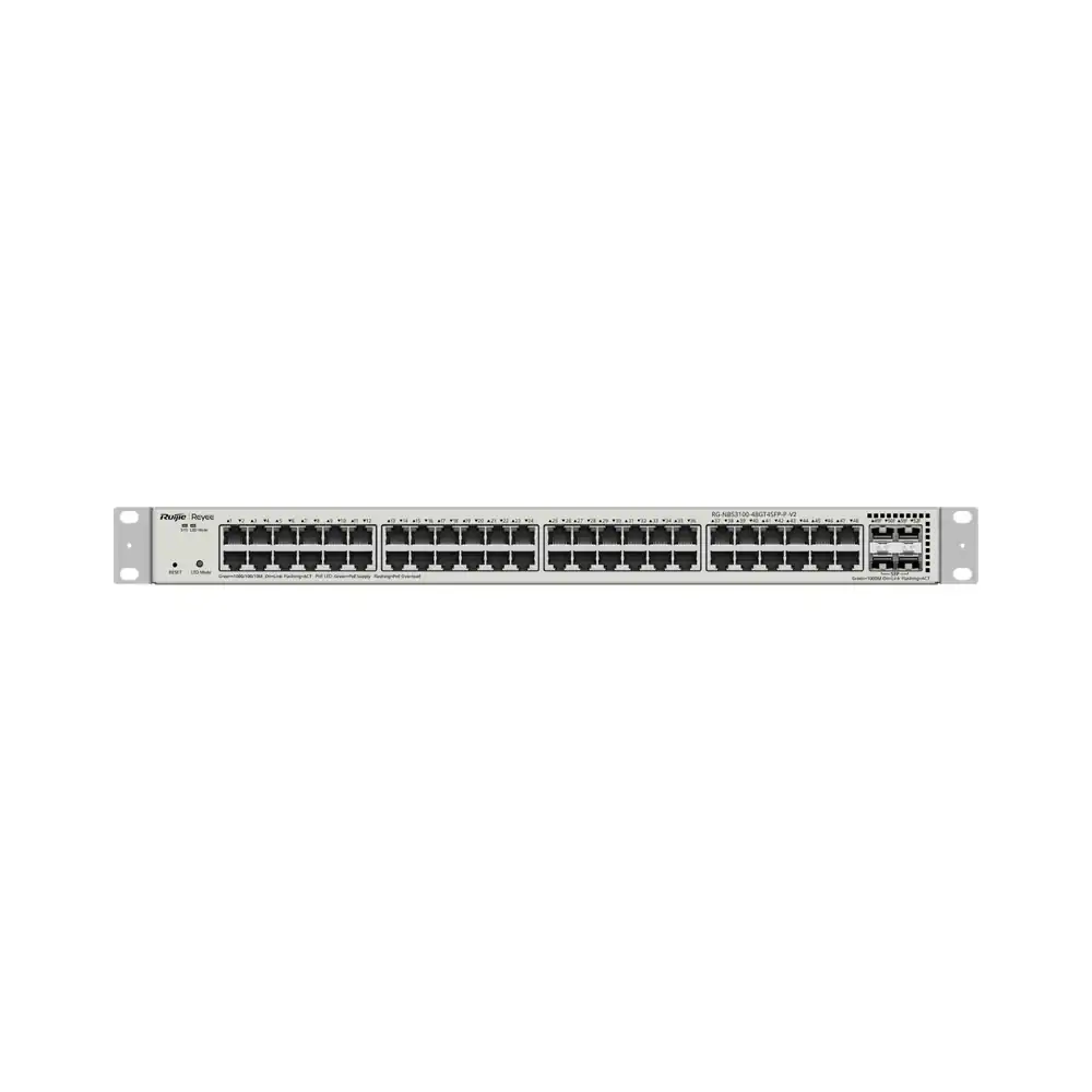 Reyee 48-Port Gigabit Layer 2 Cloud Managed PoE Switch, 4 x 1G Uplinks RG-NBS3100-48GT4SFP-P-V2