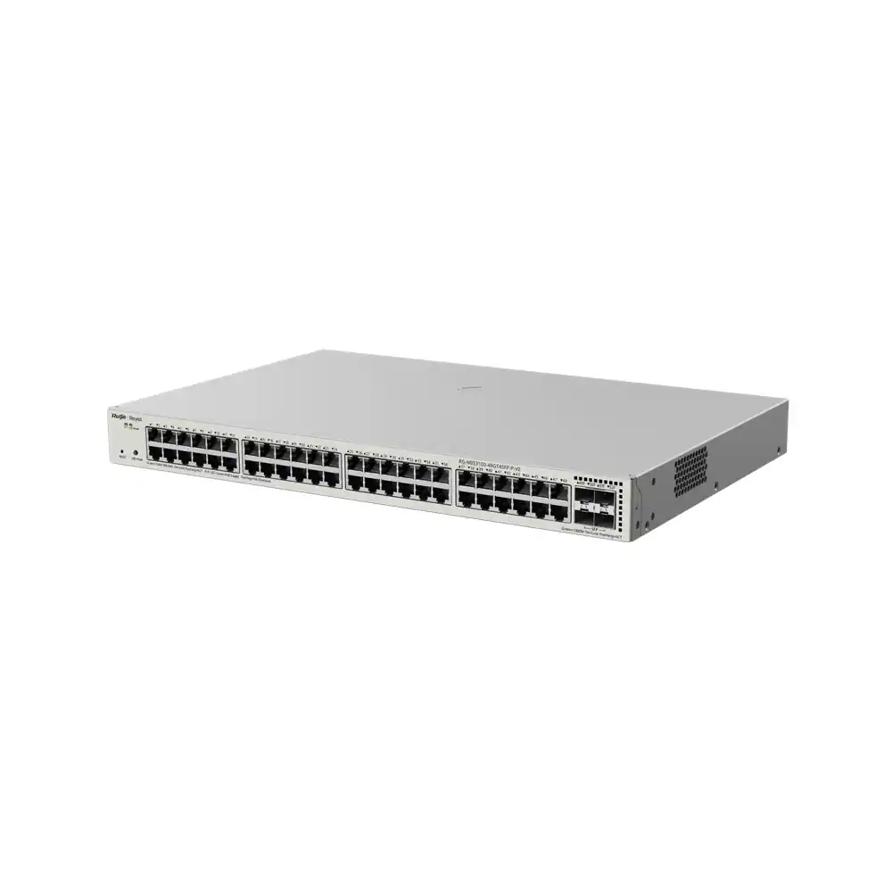 Reyee 48-Port Gigabit Layer 2 Cloud Managed PoE Switch, 4 x 1G Uplinks RG-NBS3100-48GT4SFP-P-V2