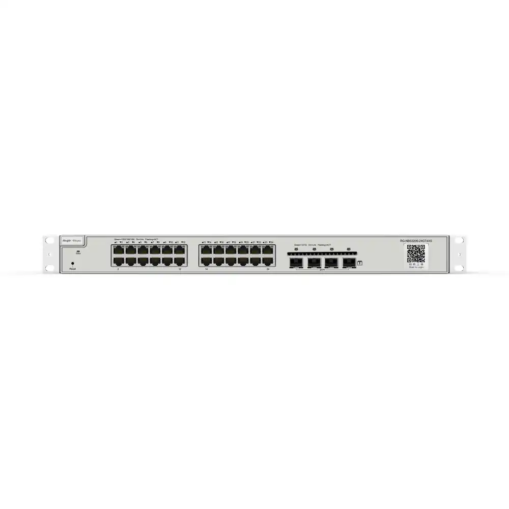 Reyee 24-port Gigabit Layer 2+ Managed Switch, 4 * 10G Uplinks RG-NBS3200-24GT4XS Reyee 24-port Gigabit Layer 2+ Managed Switch, 4 * 10G Uplinks RG-NBS3200-24GT4XS