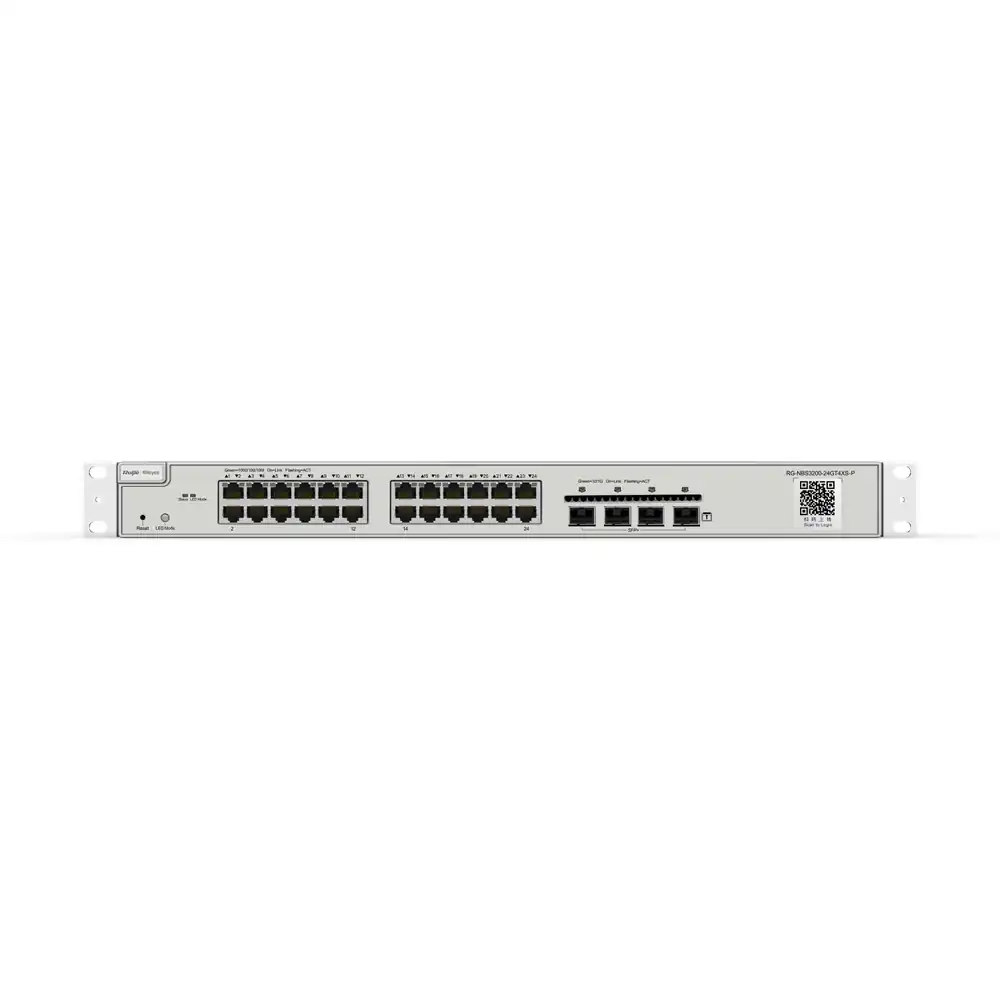 Reyee 24-Port Gigabit Layer 2+ Cloud Managed PoE Switch, 4 * 10G Uplink RG-NBS3200-24GT4XS-P Reyee 24-Port Gigabit Layer 2+ Cloud Managed PoE Switch, 4 * 10G Uplink RG-NBS3200-24GT4XS-P