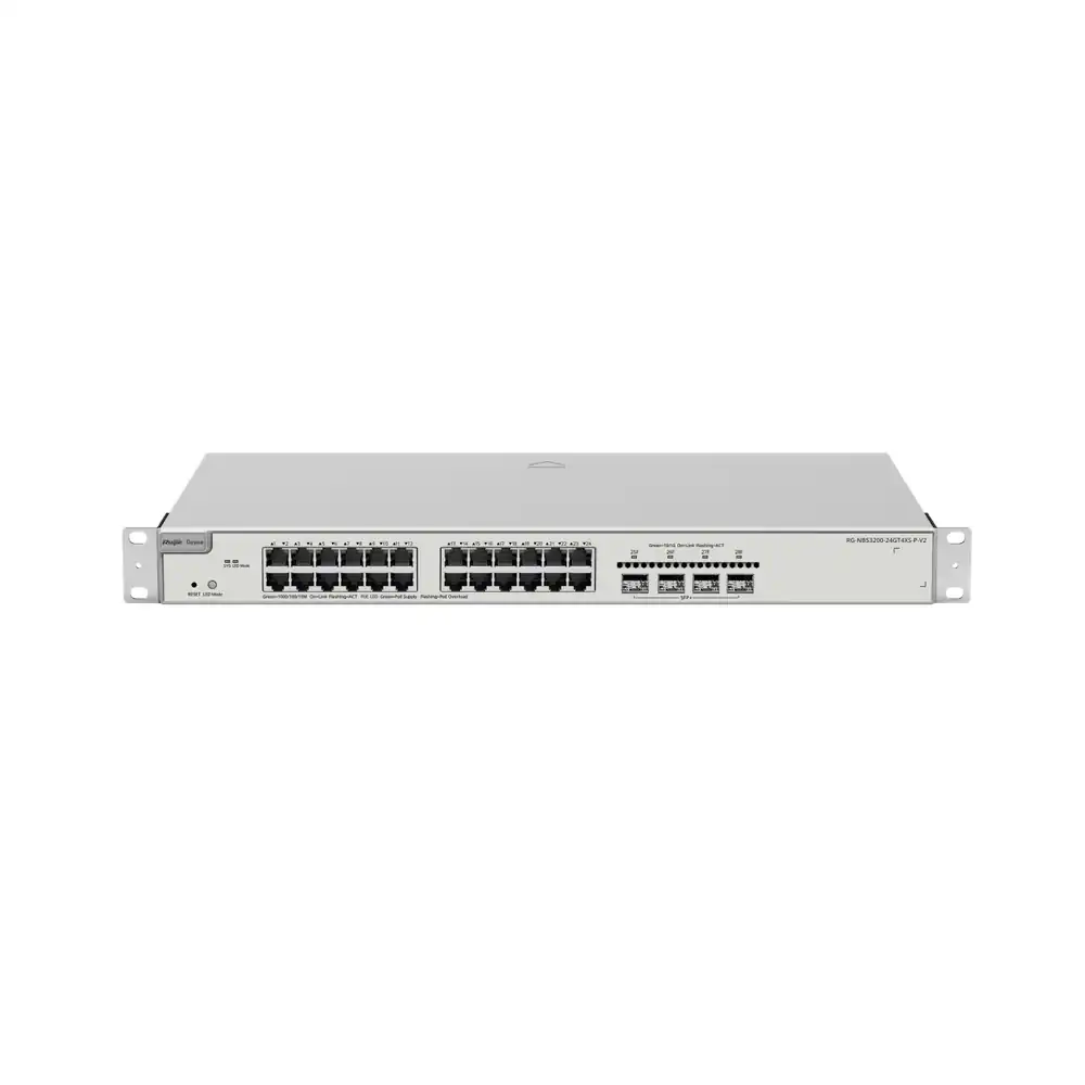 Reyee 24-Port Gigabit Layer 2+ Cloud Managed PoE Switch, 4 x 10G Uplinks RG-NBS3200-24GT4XS-P-V2