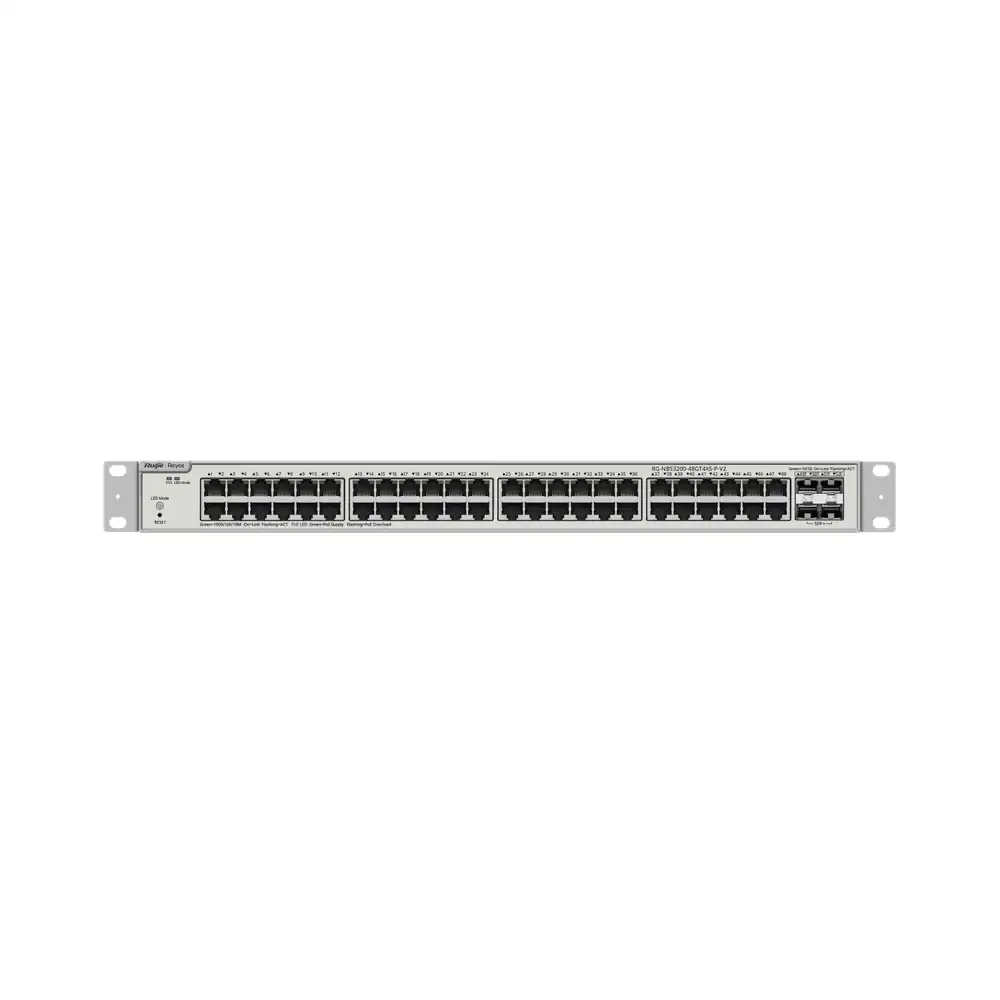 Reyee 48-Port Gigabit Layer 2+ Cloud Managed PoE Switch, 4 x 10G Uplinks RG-NBS3200-48GT4XS-P-V2