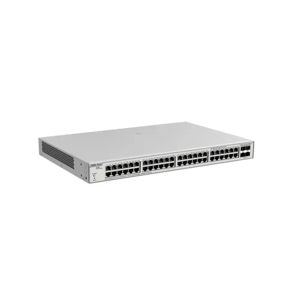 Reyee 48-Port Gigabit Layer 2+ Cloud Managed PoE Switch, 4 x 10G Uplinks RG-NBS3200-48GT4XS-P-V2