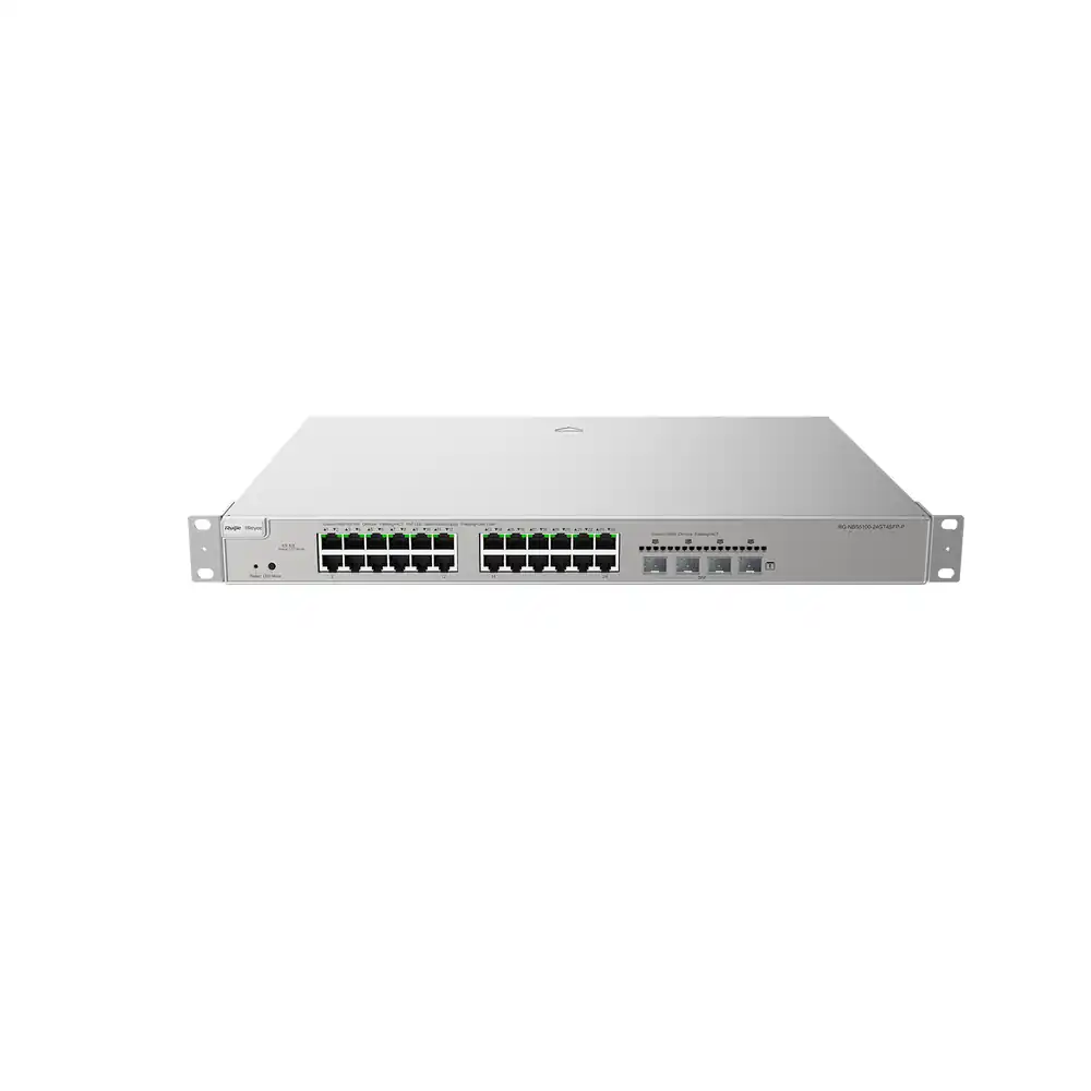 Reyee 24-port Gigabit Layer 3 PoE Switch, 4 SFP+ Uplink RG-NBS5200-24GT4XS-P