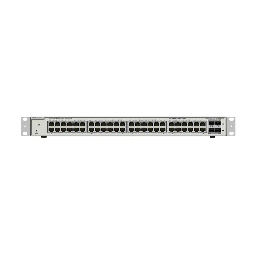 Reyee 48-port Gigabit Layer 3 Non-PoE Switch, 4 SFP+ Uplink RG-NBS5200-48GT4XS Reyee 48-port Gigabit Layer 3 Non-PoE Switch, 4 SFP+ Uplink RG-NBS5200-48GT4XS