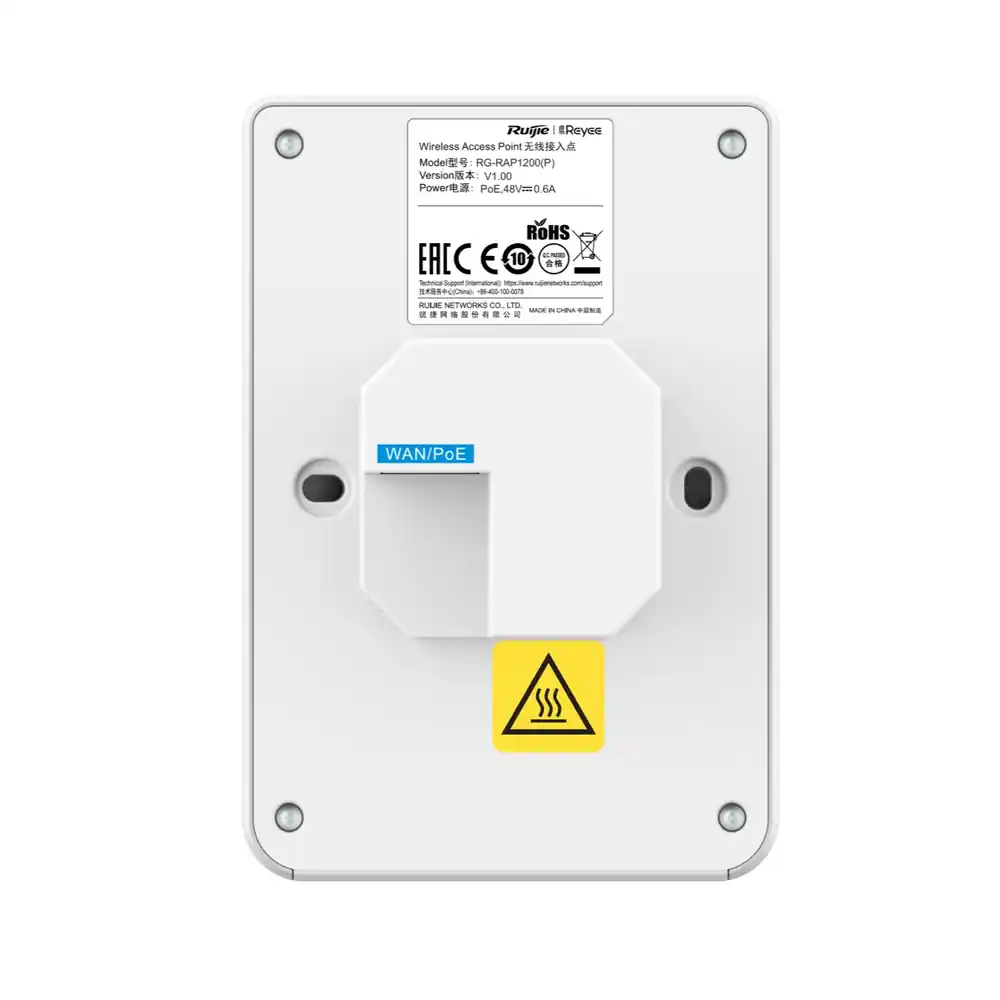 Reyee Wi-Fi 5 1267Mbps Wall-mounted Access Point RG-RAP1200(P)