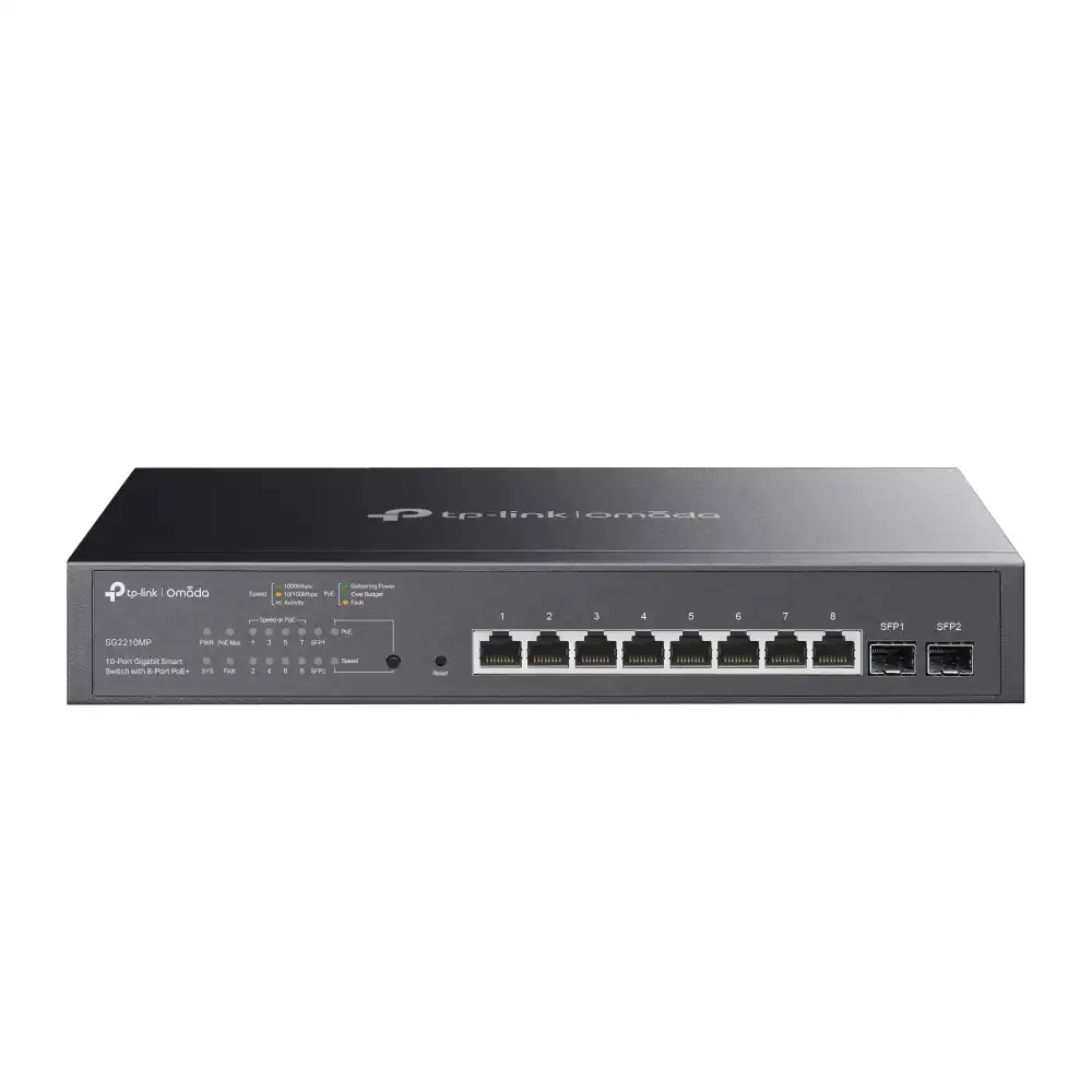 Omada 10-Port Gigabit Smart Switch with 8-Port PoE+ SG2210MP Omada 10-Port Gigabit Smart Switch with 8-Port PoE+ SG2210MP