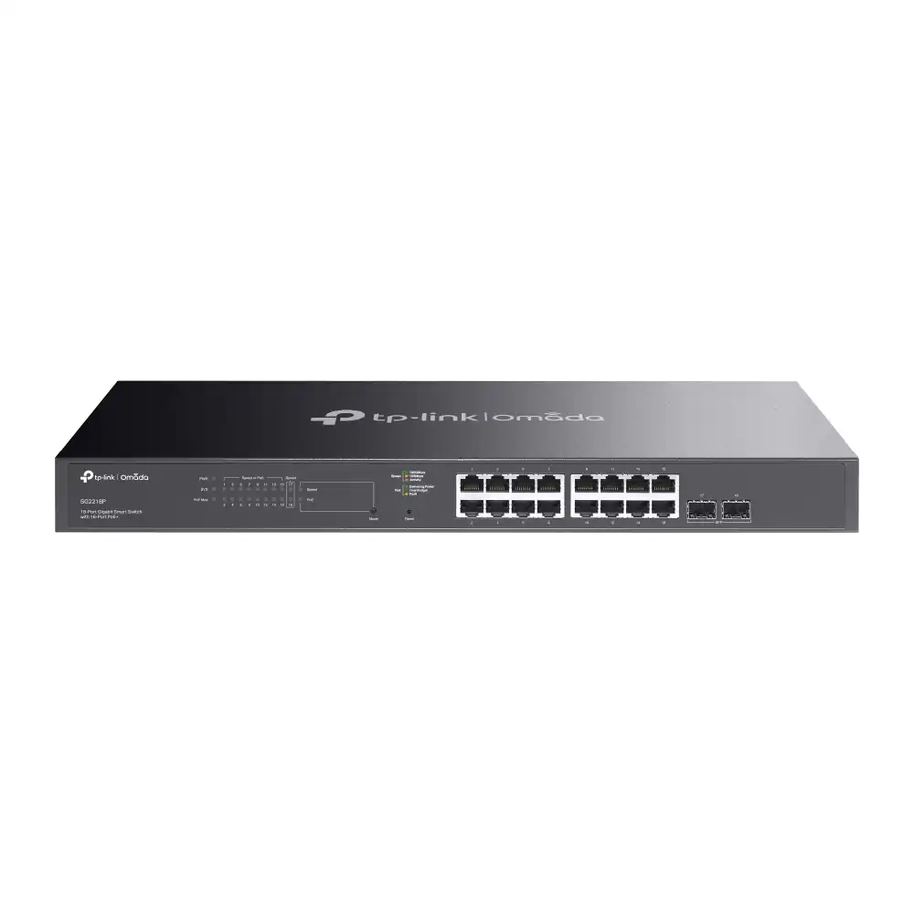 Omada 18-Port Gigabit Smart Switch with 16-Port PoE+ SG2218P