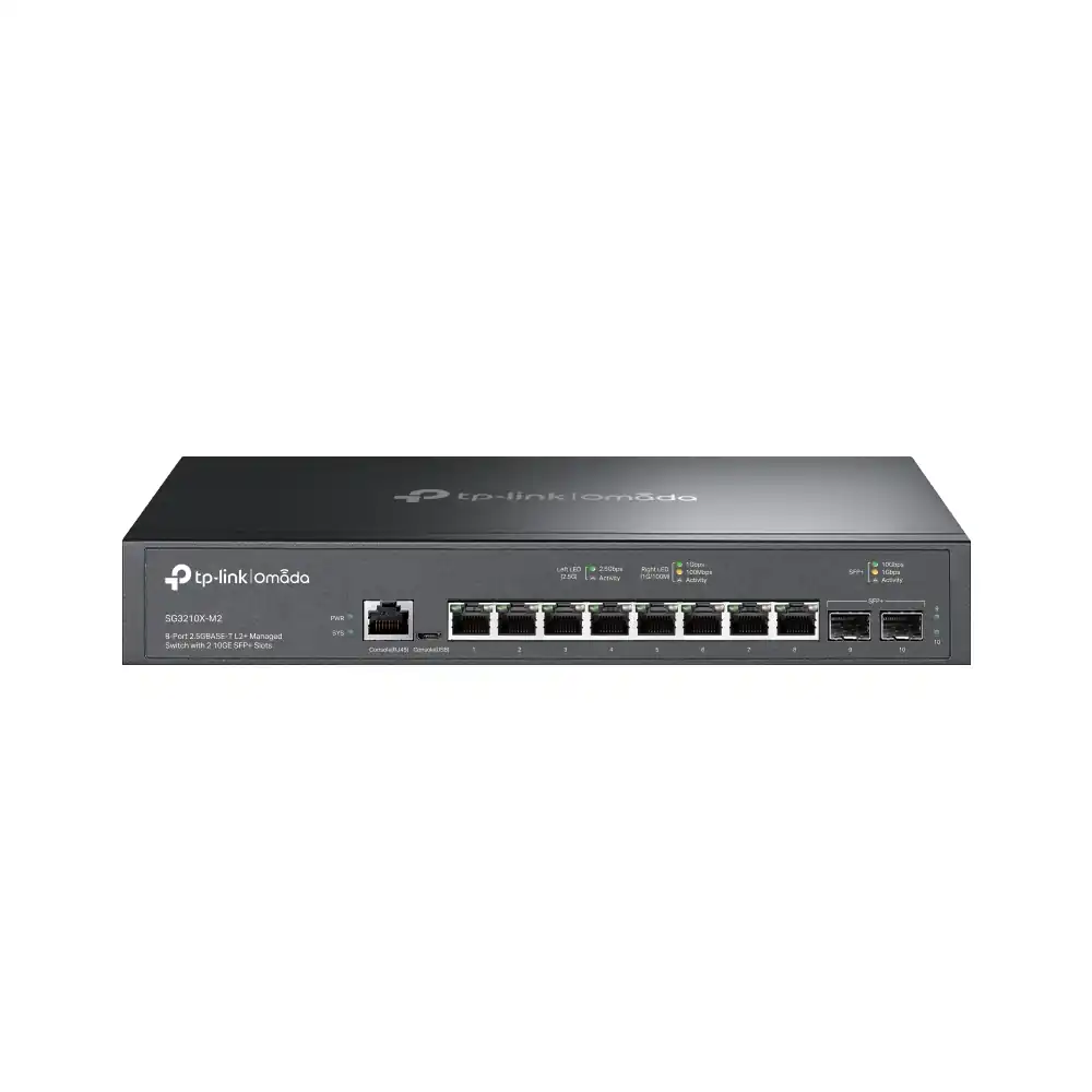 Omada 8-Port 2.5G L2+ Managed Switch SG3210X-M2 Omada 8-Port 2.5G L2+ Managed Switch SG3210X-M2