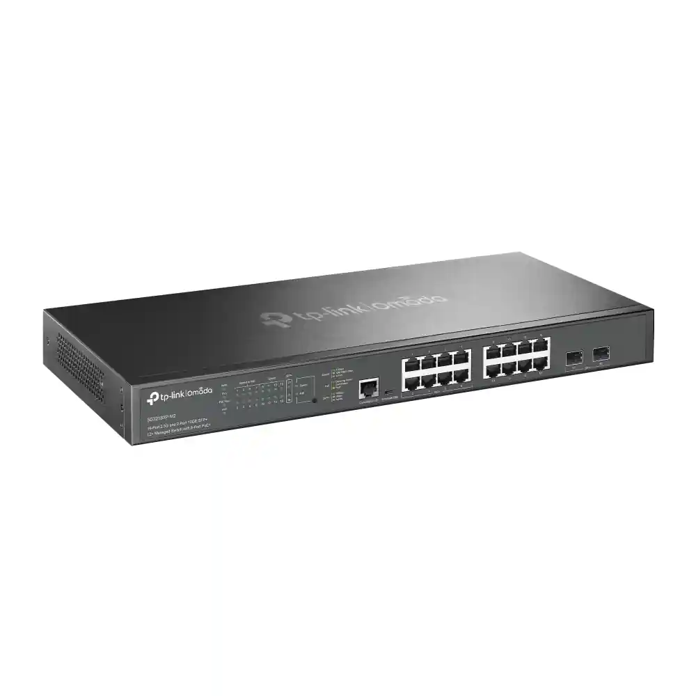 Omada 16-Port 2.5G and 2-Port 10GE SFP+ L2+ Managed Switch with 8-Port PoE+ SG3218XP-M2