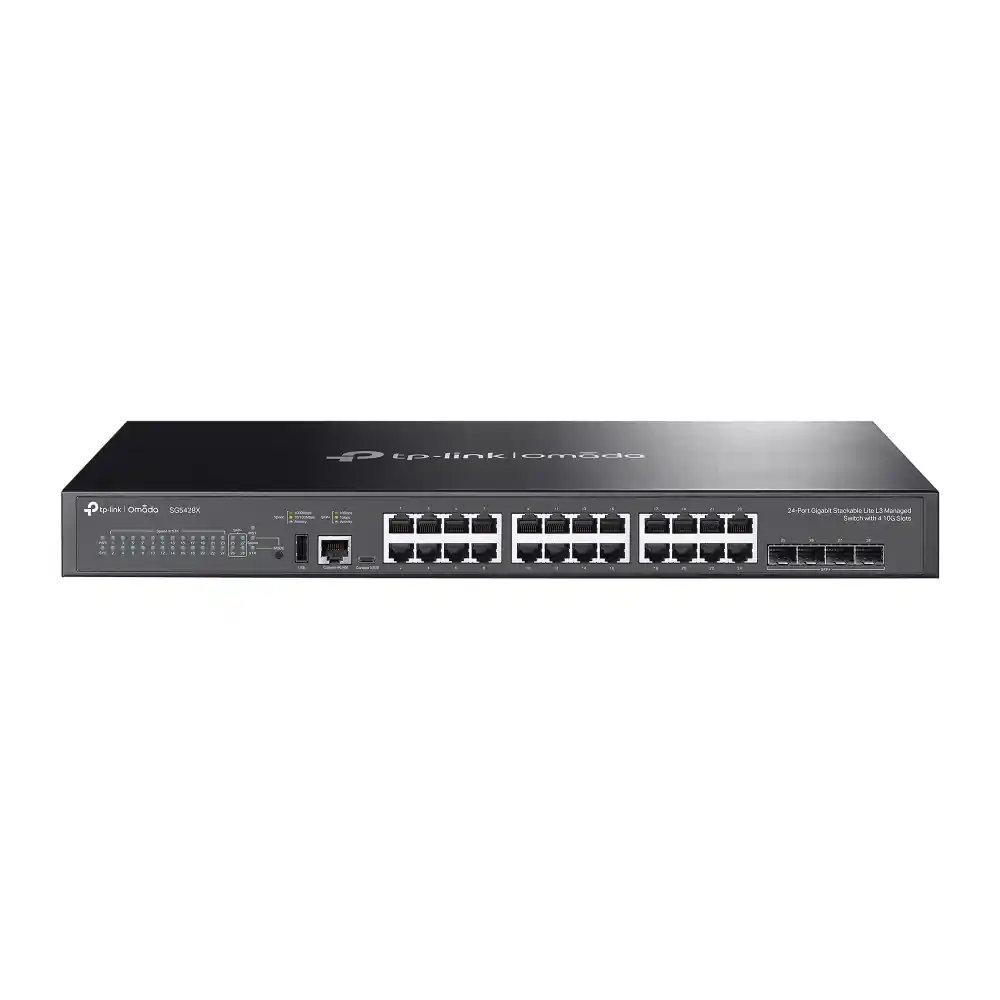 Omada 24-Port Gigabit Stackable Lite L3 Managed Switch with 4× 10G Slots SG5428X