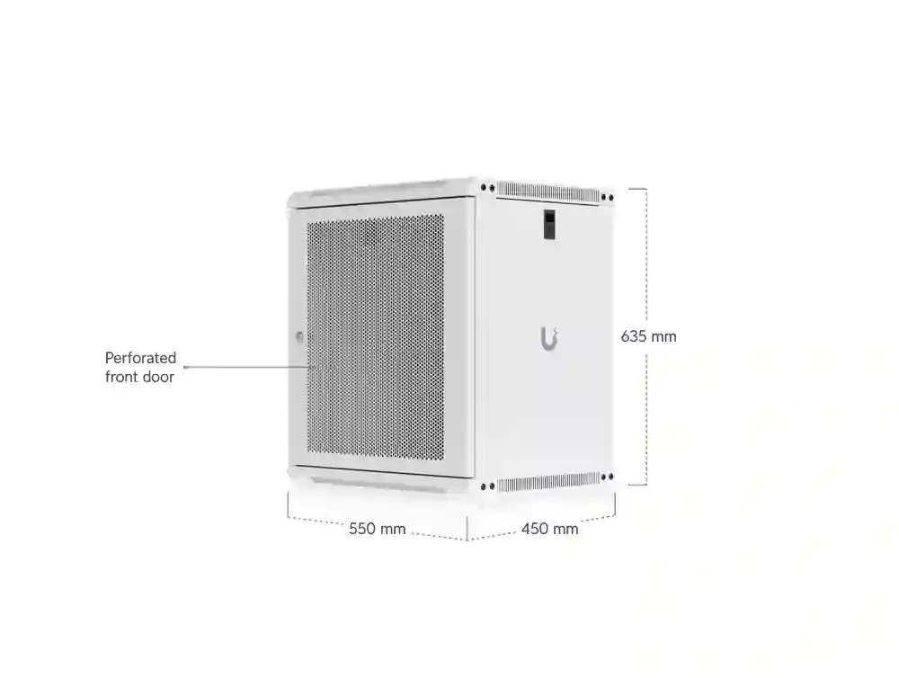 Ubiquiti UniFi 12U Rack Cabinet, 450 mm, Glass Door UACC-Rack-12U-Wall-450-P