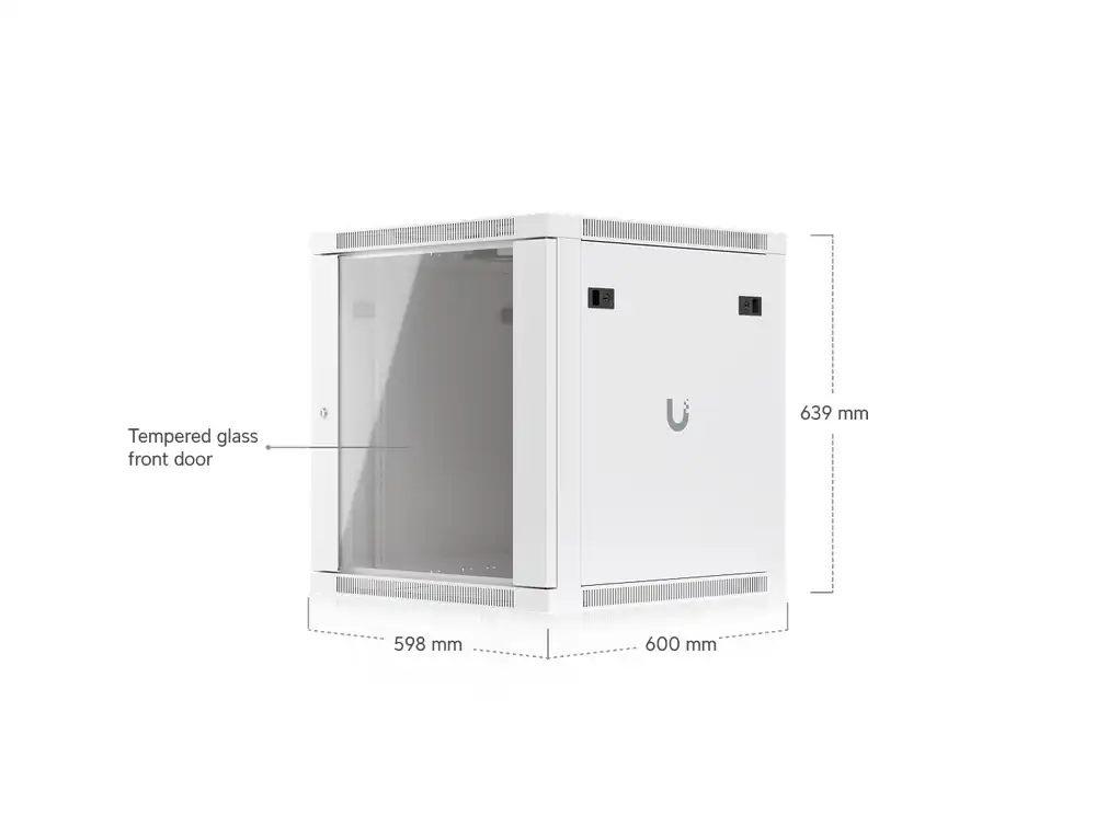 Ubiquiti UniFi 12U Rack Cabinet, 450 mm, Glass Door UACC-Rack-12U-Wall-600-G