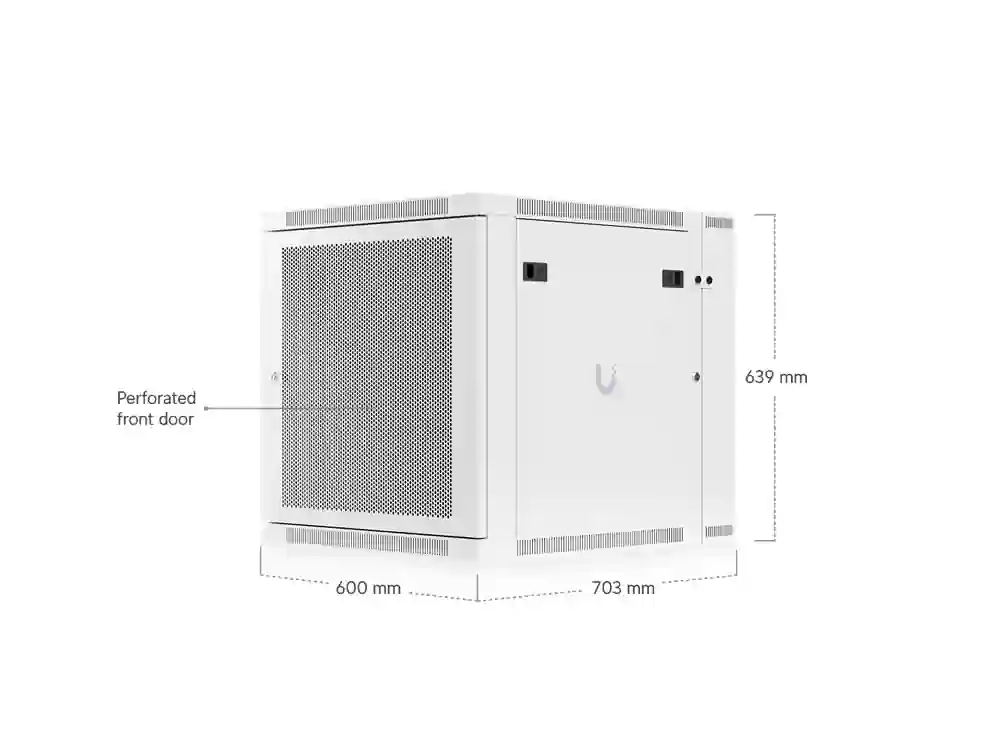 Ubiquiti UniFi 12U Rack Cabinet, 450 mm, Glass Door UACC-Rack-12U-Wall-SW-P