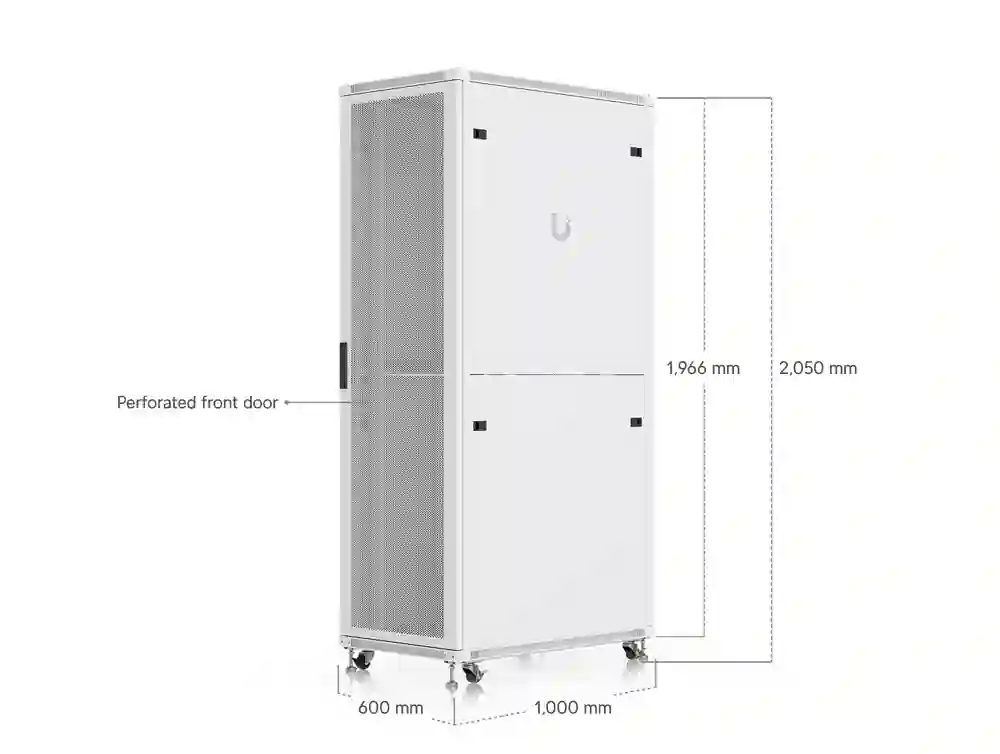 Ubiquiti UniFi 42U Rack Cabinet, 800 mm, Glass Door UACC-Rack-42U-1000-P