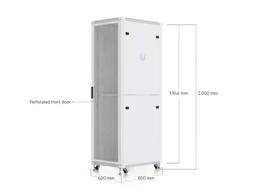42U Rack Cabinet, 800 mm, Glass Door UACC-Rack-42U-800-P
