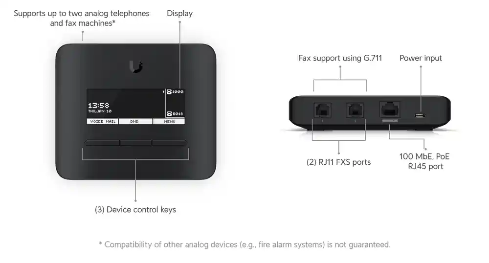 Ubiquiti UniFi Analog Telephone Adapter UT-ATA