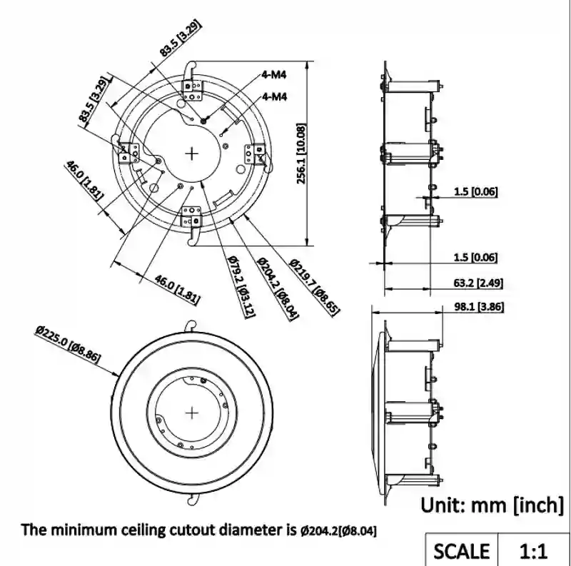 Hikvision DS-1227ZJ-DM32 In-ceiling mount DS-1227ZJ-DM32