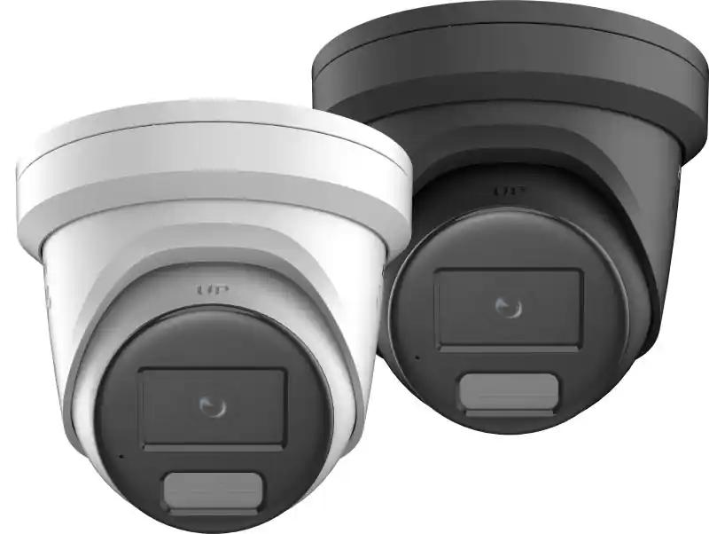 4 MP ColorVu Strobe Light and Audible Warning Fixed Turret Network Camera
